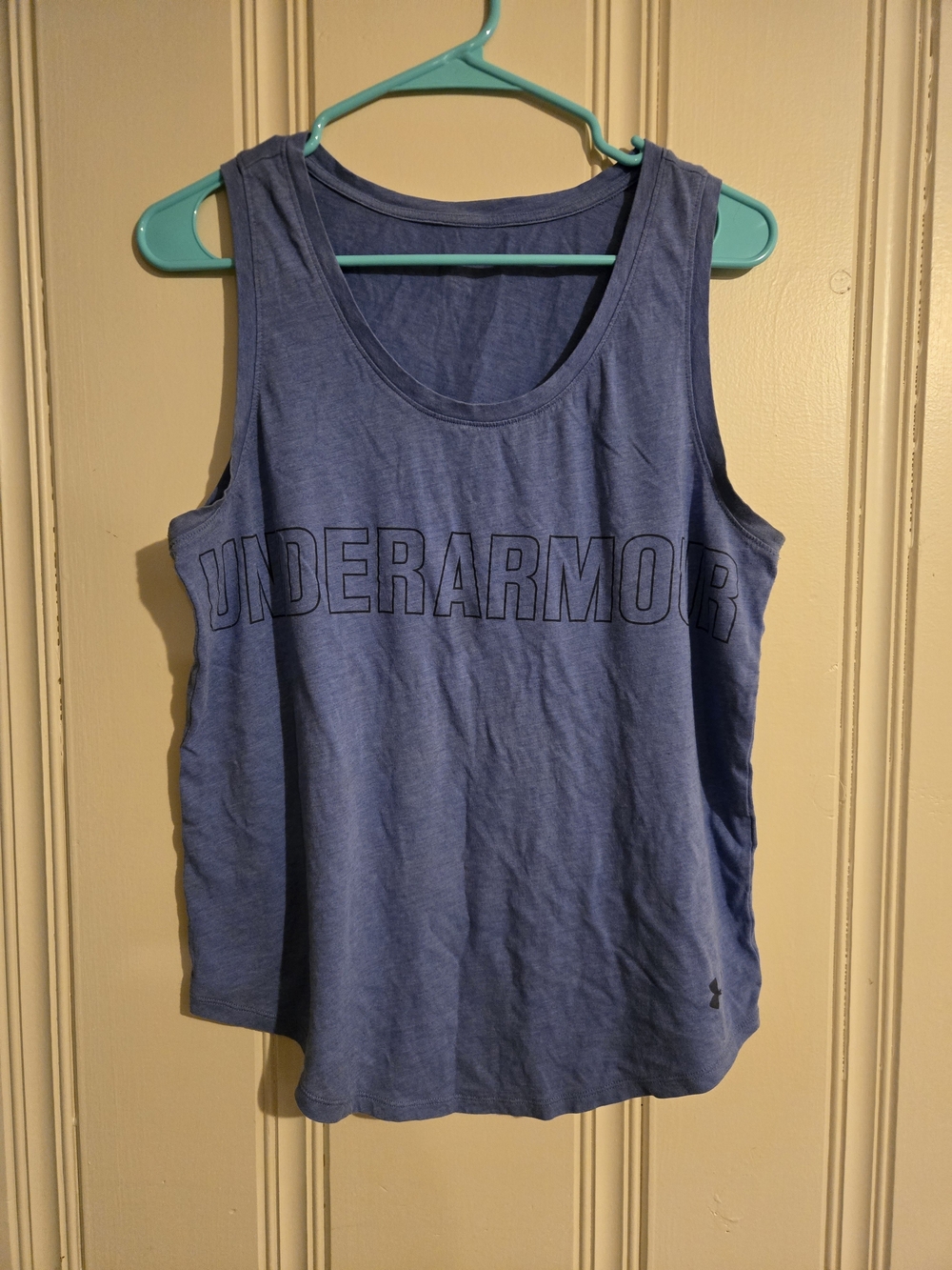 Under Armour Women's Heathered Blue Athletic Logo Tank